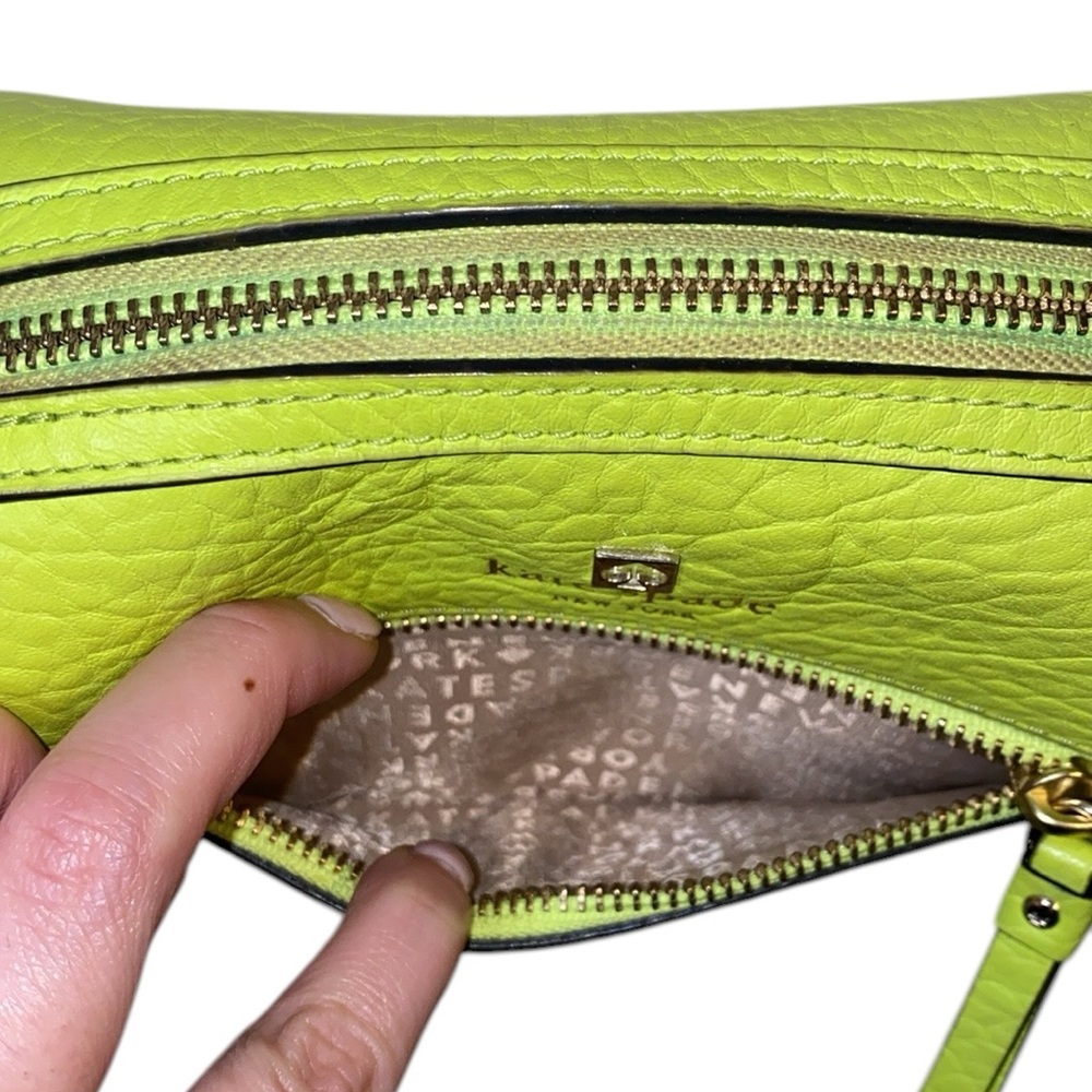 NWOT Kate Spade Green Leather Crossbody Bag - Picture 12 of 14
